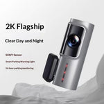 D29-1 2K 2160P Dash Cam med ett objektiv, WiFi, appstyrning, vidvinkel, nattseende, parkeringsövervakning dygnet runt, ACC-driven