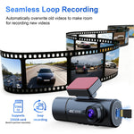 V20-1 3-kanals 4K Dash Cam med 4K fram + 1080P interiör + 1080P bak, nattseende, bil-DVR, 24-timmars parkeringsövervakning, ACC-driven