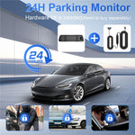 S480-1 24 timmars parkeringsövervakning fram 4K+ interiör 2K+bak 2K 3-kanals dashcam 9,66 tums pekskärm backspegel med WiFi, ACC-driven