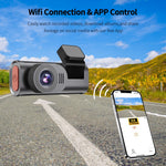 D28-1 Front 4K + Rear 2K Dual Channel Dash Cam Built-in WiFi ADAS BSD G-Sensor Night Vision for Car Recording