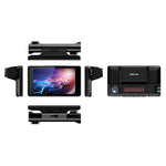 H208 4" IPS Screen 2.5D 3-Lens Car Dash Cam Full HD 1080P Car Video Recorder 120-Degree Wide Angle Car Recorder