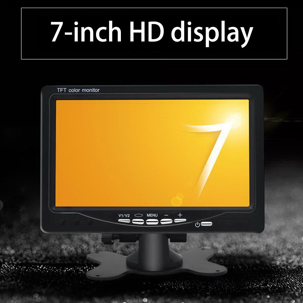 Vehicle Backup Camera for Car Parking Rearview 7-inch Monitor Reverse Camera, Dual AV Input DC with Cigarette Lighter