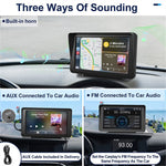 P701S Touchscreen Portable Car Radio Receiver 7'' Wireless Car Player Reverse Camera Recorder