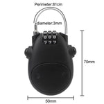 Motorcycle Helmet Code Lock Telescopic Steel Wire Luggage Suitcase Anti-theft Security Lock
