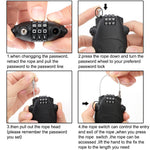 Motorcycle Helmet Code Lock Telescopic Steel Wire Luggage Suitcase Anti-theft Security Lock