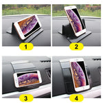 R-1337 Foldable Car Anti-slip Mat Sunglasses Electronics Phone Holder Stand Non-slip Sticky Washable Dashboard Pad