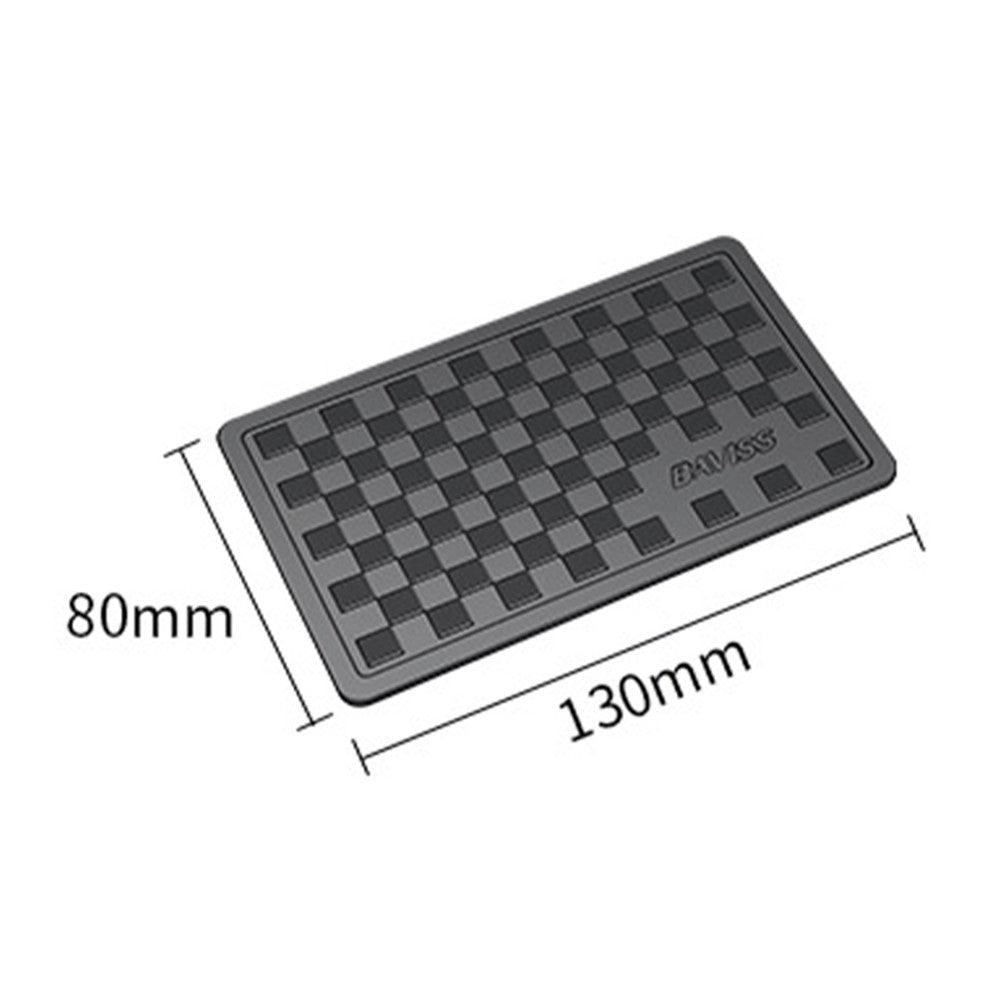 BAVISS B-006 13*8cm sporløs sticky pad skridsikker PU bilinstrumentbrætmåtte til telefon, nøglering, størrelse S