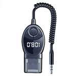 W8 Bilstereo-adapter Bluetooth-kompatibel modtager FM-sender med teleskopkabel