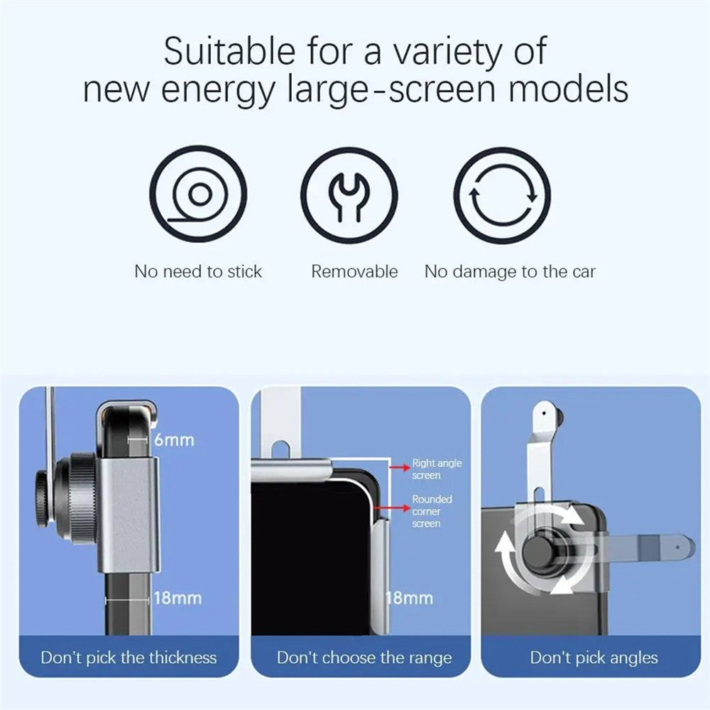 For Tesla Model 3 / Y Car Screen Phone Holder Aluminum Alloy Stand Magnetic Cellphone Bracket