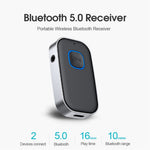J22 Wireless Car Bluetooth-compatible Adapter Built-in Microphone Hands-free Call Audio Receiver with 3.5mm AUX Port
