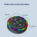 Q10 2-in-1 Bluetooth-compatible 5.3 Wireless Transmitter / Receiver MP3 Player Adapter with Colorful Atmosphere Lamp