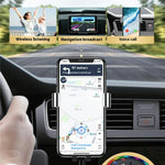 Q10 2-in-1 Bluetooth-compatible 5.3 Wireless Transmitter / Receiver MP3 Player Adapter with Colorful Atmosphere Lamp