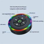 Q10 2-in-1 Bluetooth-compatible 5.3 Wireless Transmitter / Receiver MP3 Player Adapter with Colorful Atmosphere Lamp