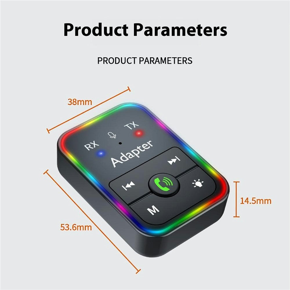 Q9 2-i-1 Bluetooth-kompatibel 5.3 Trådløs Sender / Modtager MP3 Afspiller Adapter Understøtter TF Kort Afspilning