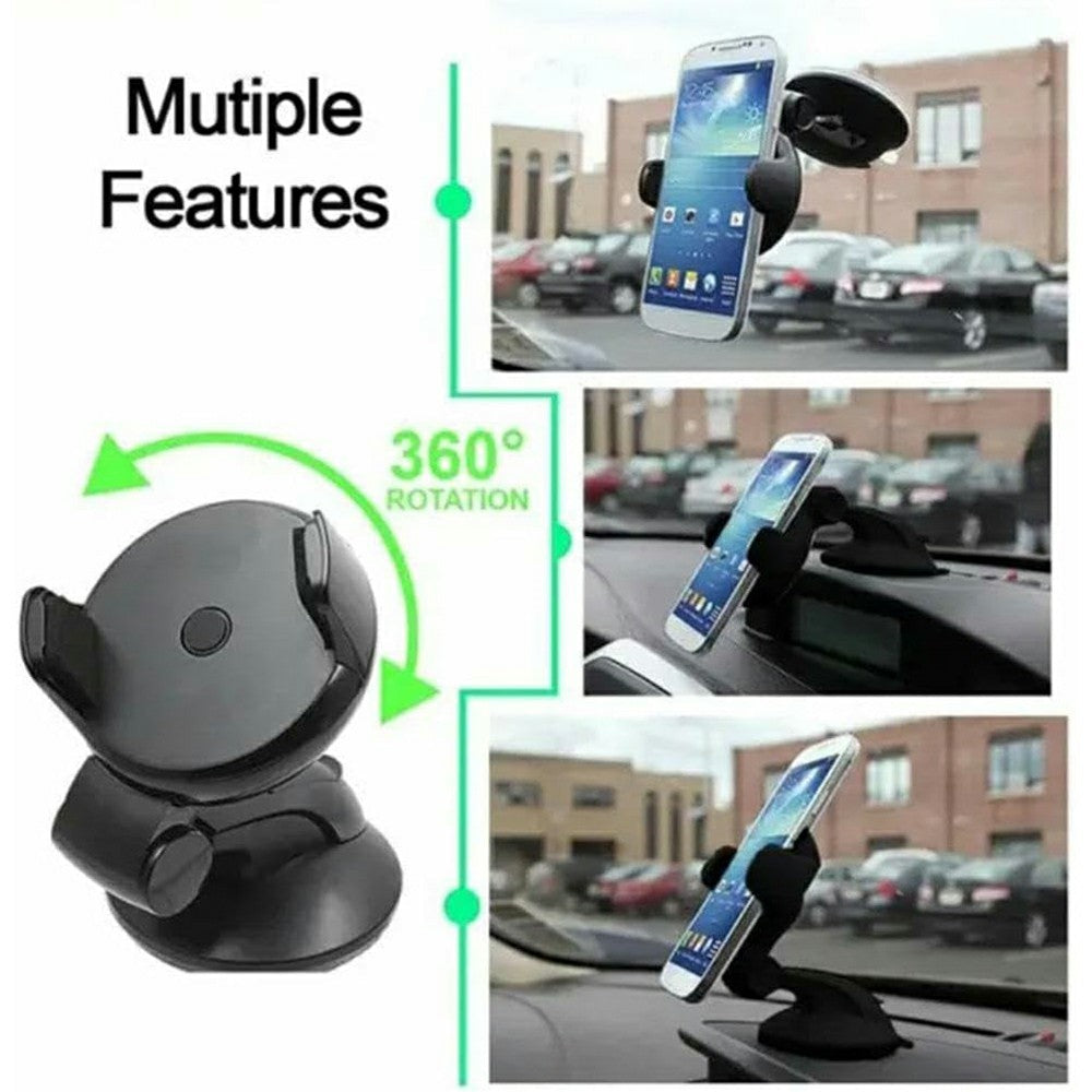 ZY-08 Car Dashboard Windshield Suction Cup Phone Holder Mini Adjustable Phone Bracket