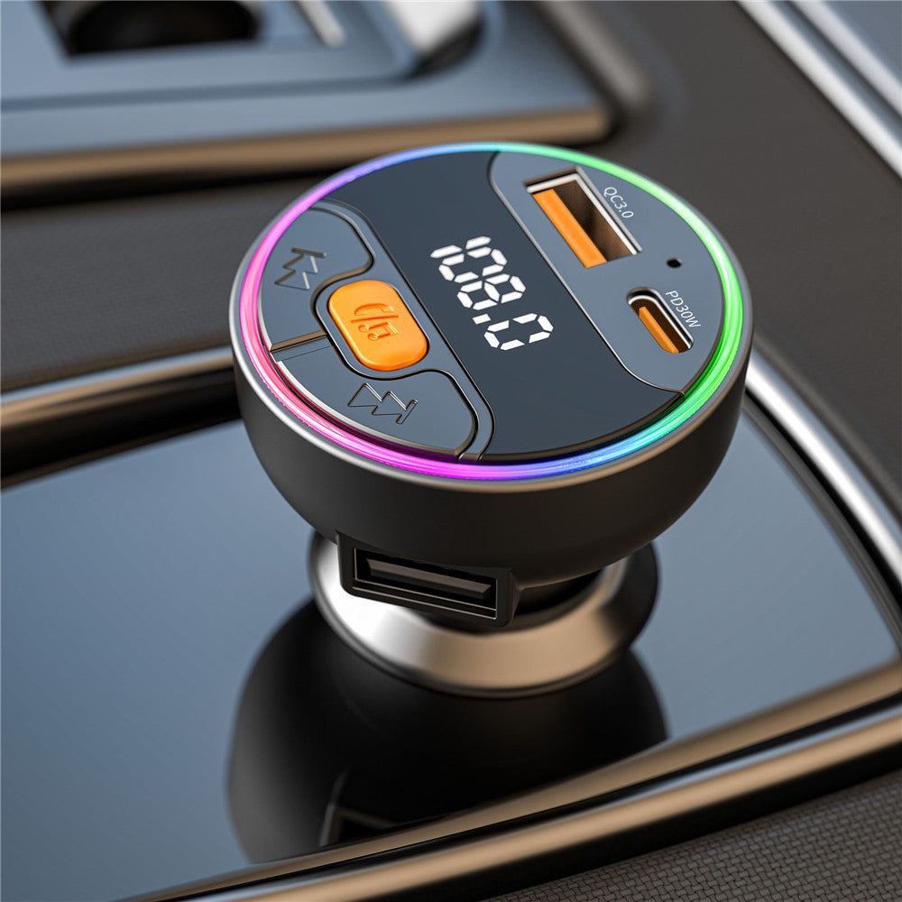 C9S Multifunctional Bluetooth-compatible Car MP3 Player QC3.0 PD 30W Charger FM Transmitter