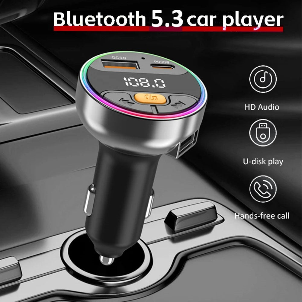 C9S Multifunctional Bluetooth-compatible Car MP3 Player QC3.0 PD 30W Charger FM Transmitter