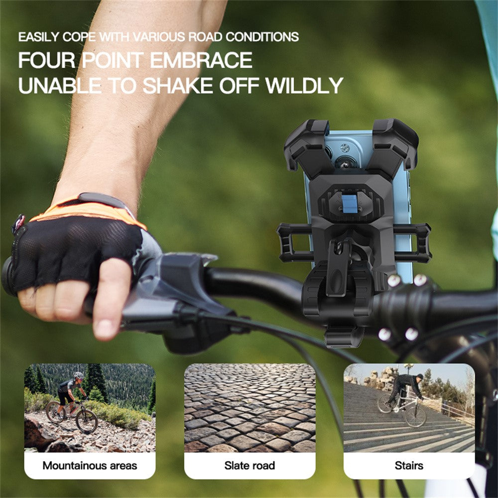 360 Degree Rotation Anti Shake Motorcycle Phone Mount Holder Stand for Electric Bike Scooter