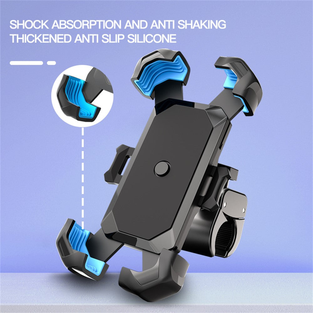 360 Degree Rotation Anti Shake Motorcycle Phone Mount Holder Stand for Electric Bike Scooter