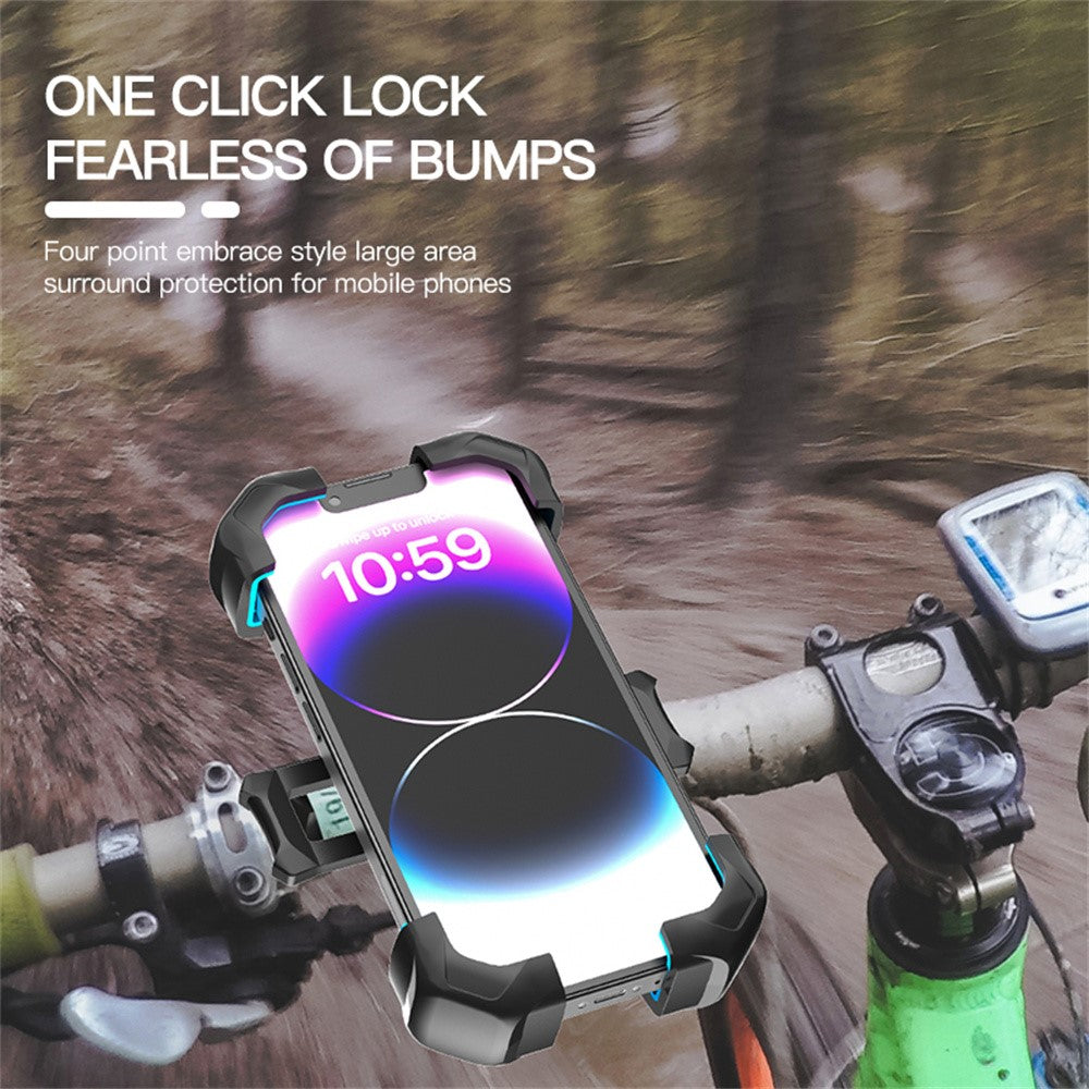 360 Degree Rotation Anti Shake Motorcycle Phone Mount Holder Stand for Electric Bike Scooter