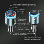 BC77 MP3 Player Ambient Light Digital Display Bluetooth-Compatible Car Charger FM Transmitter Support U-Disk