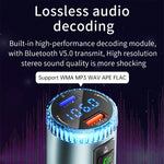 BC77 MP3 Player Ambient Light Digital Display Bluetooth-Compatible Car Charger FM Transmitter Support U-Disk