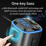 BC80 Car Charger Bluetooth-Compatible MP3 Player Hands-Free Calling Voltage Display Adapter