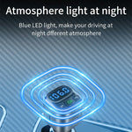 BC80 Car Charger Bluetooth-Compatible MP3 Player Hands-Free Calling Voltage Display Adapter