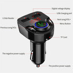 G32 Car Charger Voltage Detection FM Transmitter Bluetooth-Compatible MP3 Player with Voice Navigation