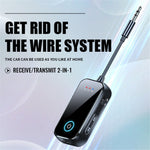 T80 Wireless Audio Transmitter Bluetooth-Compatible 5.4 Receiver / Transmitter 2-in-1 Adapter for Car AUX / TV / Speakers