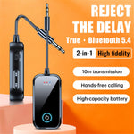 T80 Wireless Audio Transmitter Bluetooth-Compatible 5.4 Receiver / Transmitter 2-in-1 Adapter for Car AUX / TV / Speakers