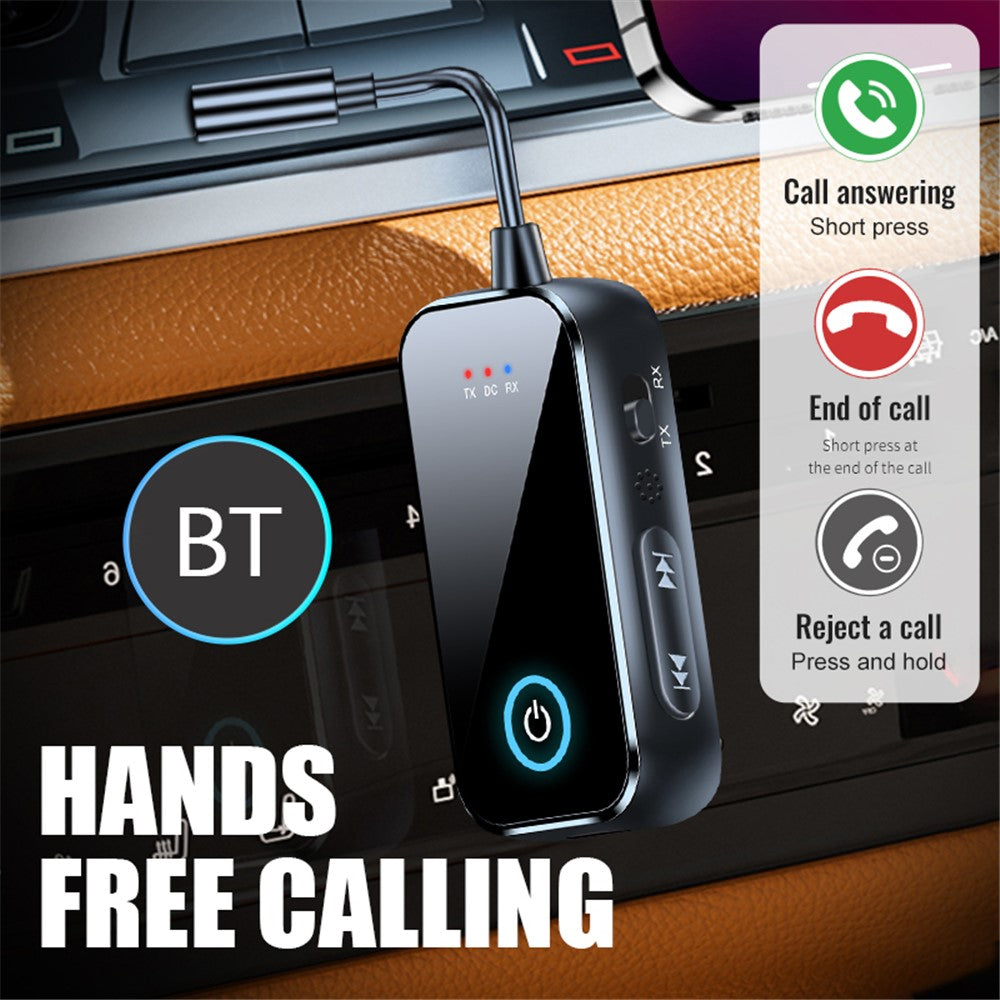 T80 Wireless Audio Transmitter Bluetooth-Compatible 5.4 Receiver / Transmitter 2-in-1 Adapter for Car AUX / TV / Speakers