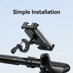 USAMS ZJ082 Bike Motorcycle Universal Phone Mount Holder Handlebar Rearview Mirror Bracket