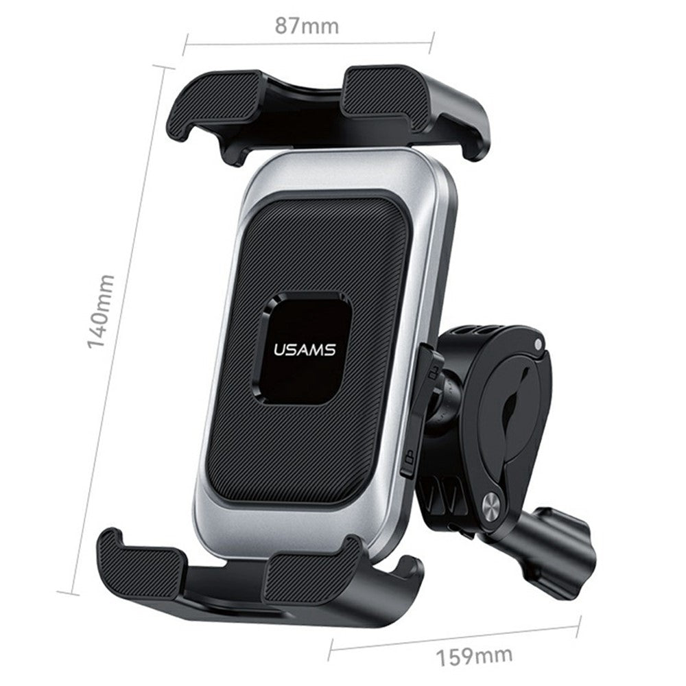 USAMS ZJ082 Bike Motorcycle Universal Phone Mount Holder Handlebar Rearview Mirror Bracket