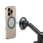 BUDI CM591B Adjustable Magnetic Phone Mount for Car 360 Degree Rotation Suction Cup Base Cellphone Holder