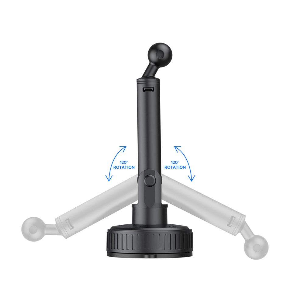 BUDI CM591B Adjustable Magnetic Phone Mount for Car 360 Degree Rotation Suction Cup Base Cellphone Holder