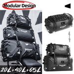 RHINOWALK MYS2401 20L Vandtæt Motorcykel Bagtaske Reflekterende Roll-Top Motorcykeltaske