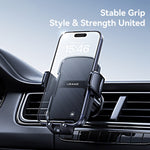 USAMS ZJ085 Air Vent Car Phone Holder One Touch Lock Release Rotating Phone Mount with Alloy Hook