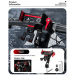 BENGGUO Cykel Motorcykel mobilhållare 360-graders rotation Justerbar Styrhållare Aluminiumlegering Anti-Shake