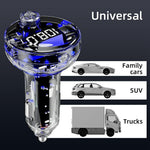 C10 Multifunctional Car MP3 Player Adapter BT Hands-Free FM Transmitter Car Charger with USB / Type-C Ports