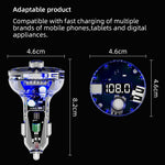 C10 Multifunctional Car MP3 Player Adapter BT Hands-Free FM Transmitter Car Charger with USB / Type-C Ports
