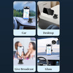 HS17+C17 Car Phone Holder Dashboard Windshield Suction Cup Mount 360 Degree Rotatable Cellphone Bracket