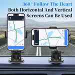 HS17+C17 Car Phone Holder Dashboard Windshield Suction Cup Mount 360 Degree Rotatable Cellphone Bracket