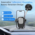 HS17+C17 Car Phone Holder Dashboard Windshield Suction Cup Mount 360 Degree Rotatable Cellphone Bracket