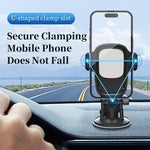 HS17+C17 Car Phone Holder Dashboard Windshield Suction Cup Mount 360 Degree Rotatable Cellphone Bracket