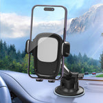 HS17+C17 Car Phone Holder Dashboard Windshield Suction Cup Mount 360 Degree Rotatable Cellphone Bracket