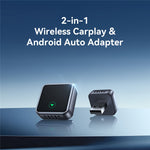 JOYROOM JR-CP3 2-i-1 Trådløs CarPlay Android Auto Adapter Hurtig Automatisk Tilslutning USB-A Dongle