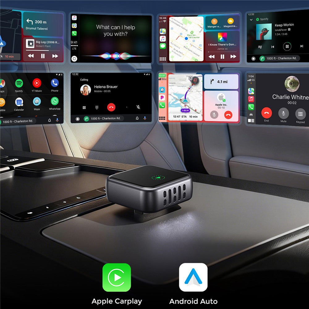 JOYROOM JR-CP3 2-i-1 Trådløs CarPlay Android Auto Adapter Hurtig Automatisk Tilslutning USB-A Dongle