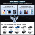 K16C Mini USB Dongle Plug and Play 2 in 1 Wired to Wireless CarPlay Android Auto Adapter