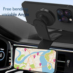 CG3 15W Wireless Charging Magnetic Phone Holder Aluminum Alloy Bendable Arm Car Cellphone Mount